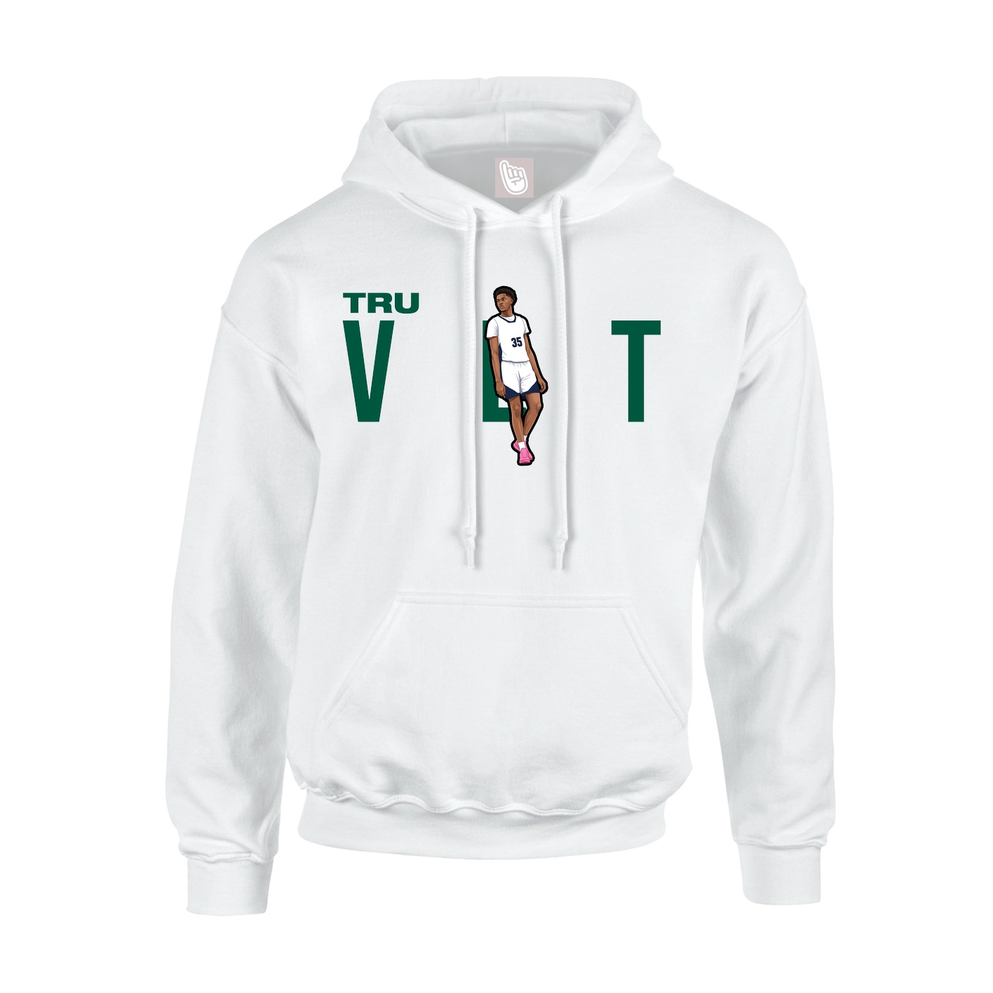 Youth Hoodie — Player Name in White