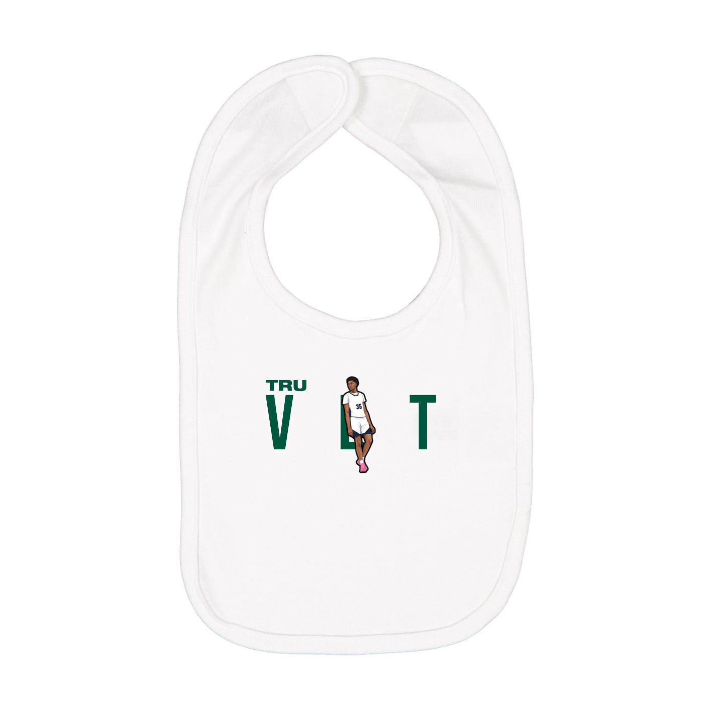 Infant Bib — Player Name in White