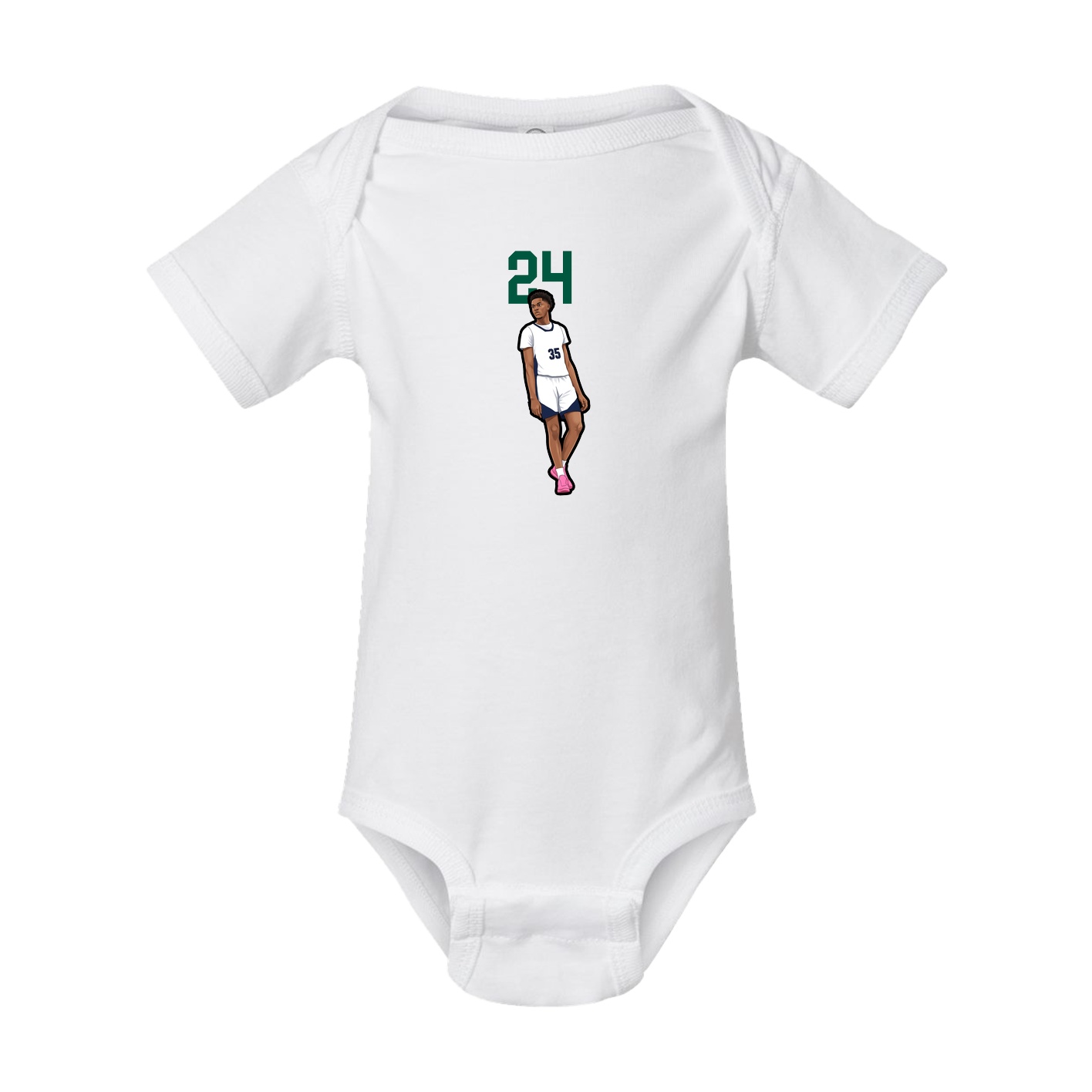 Baby Onesie — Number Top in White