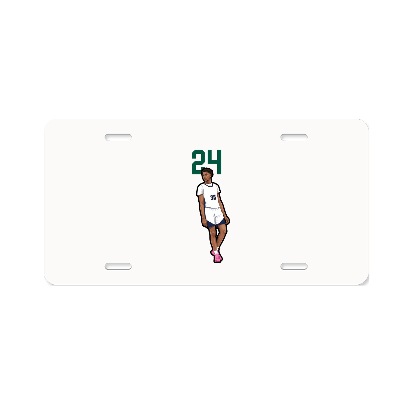 License Plate — Number Top in Classic