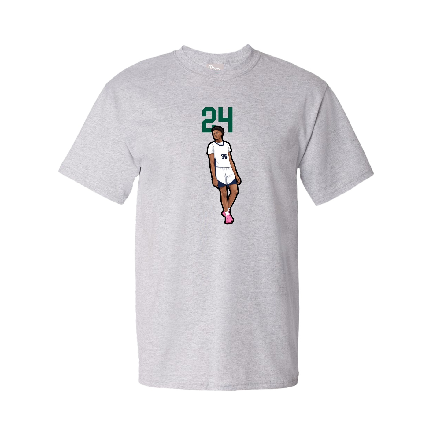 Youth Tee — Number Top in Grey