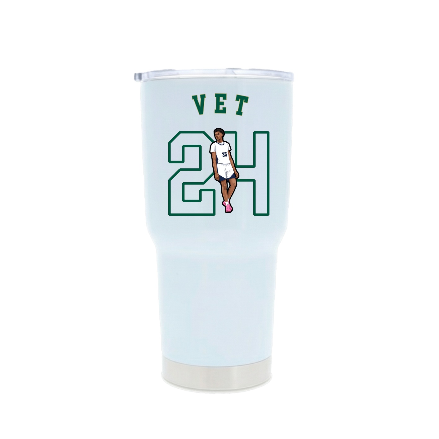 30oz Stainless Steel Tumbler — Shirsey Arch in White