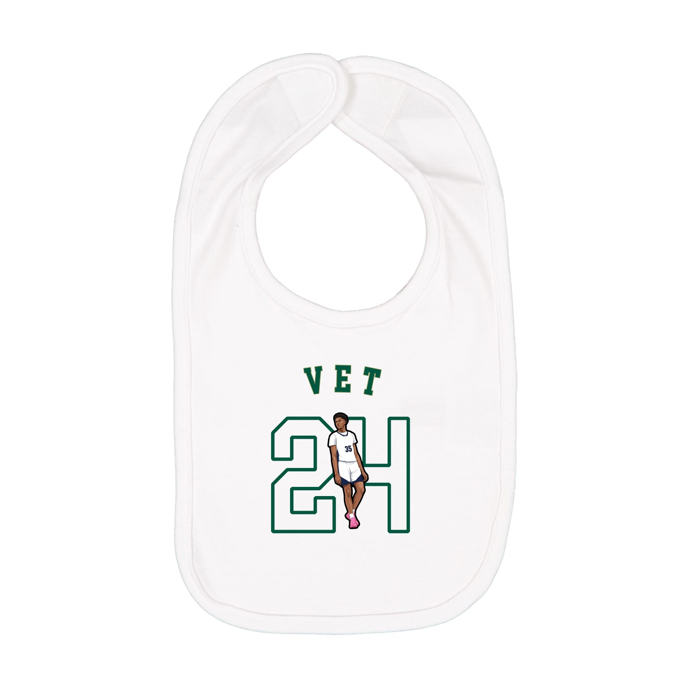 Infant Bib — Shirsey Arch in White