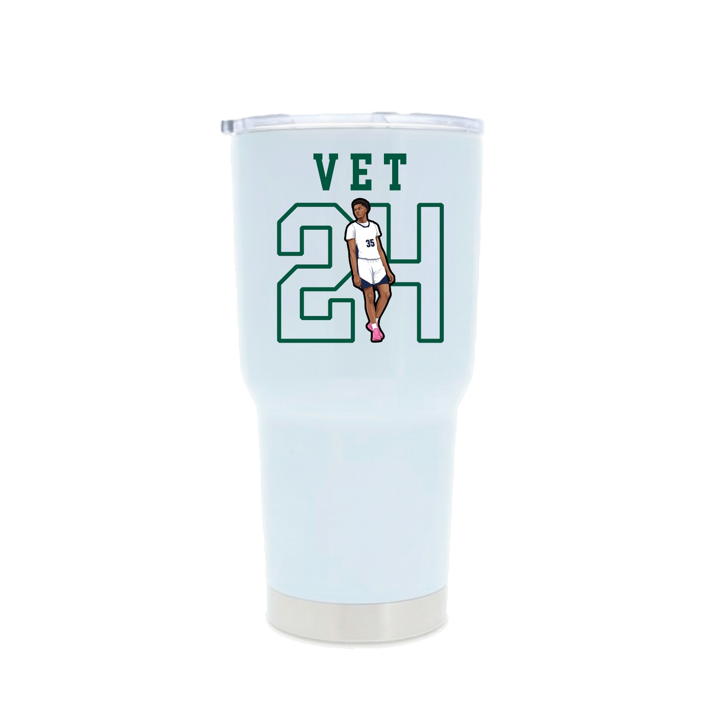 30oz Stainless Steel Tumbler — Shirsey in White