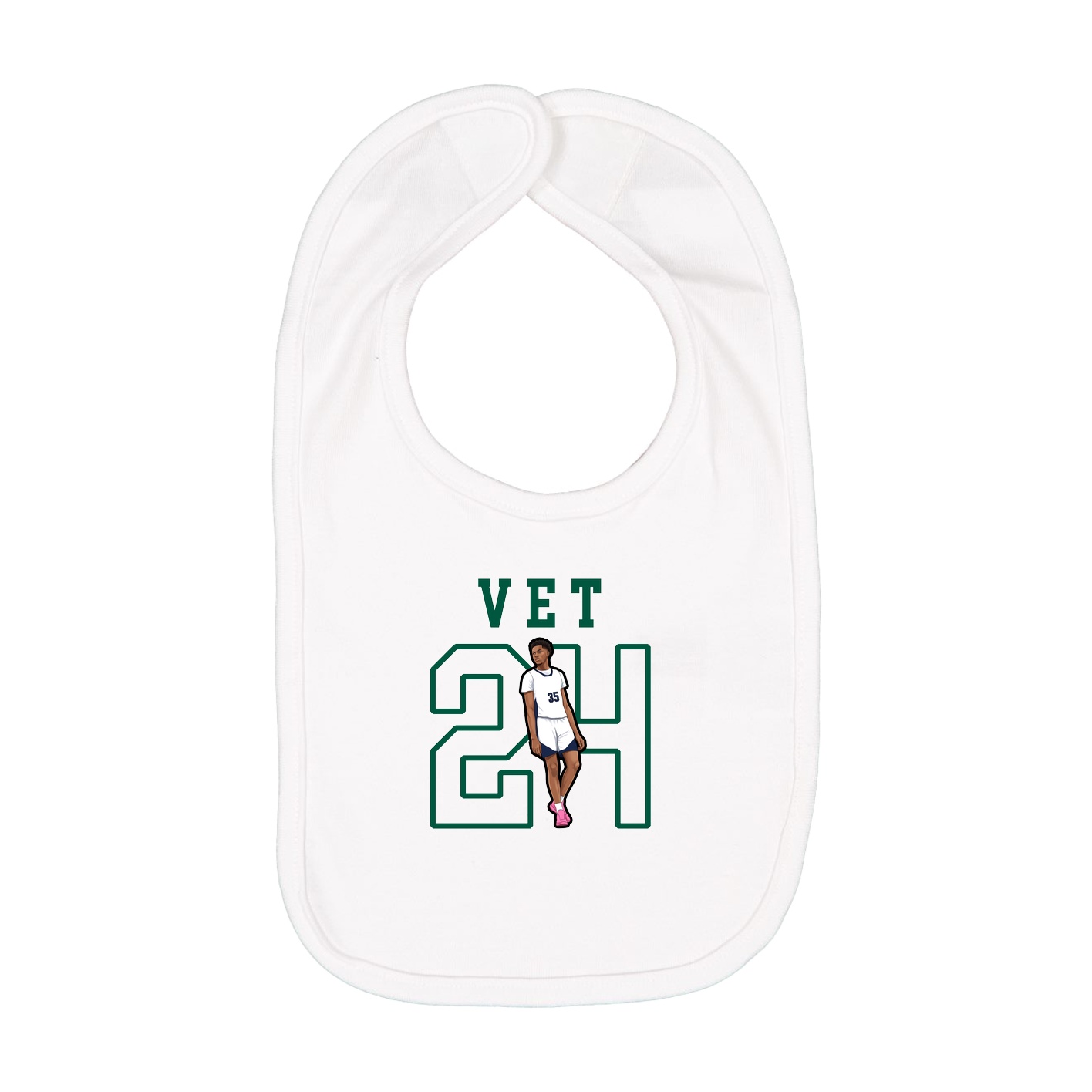 Infant Bib — Shirsey in White