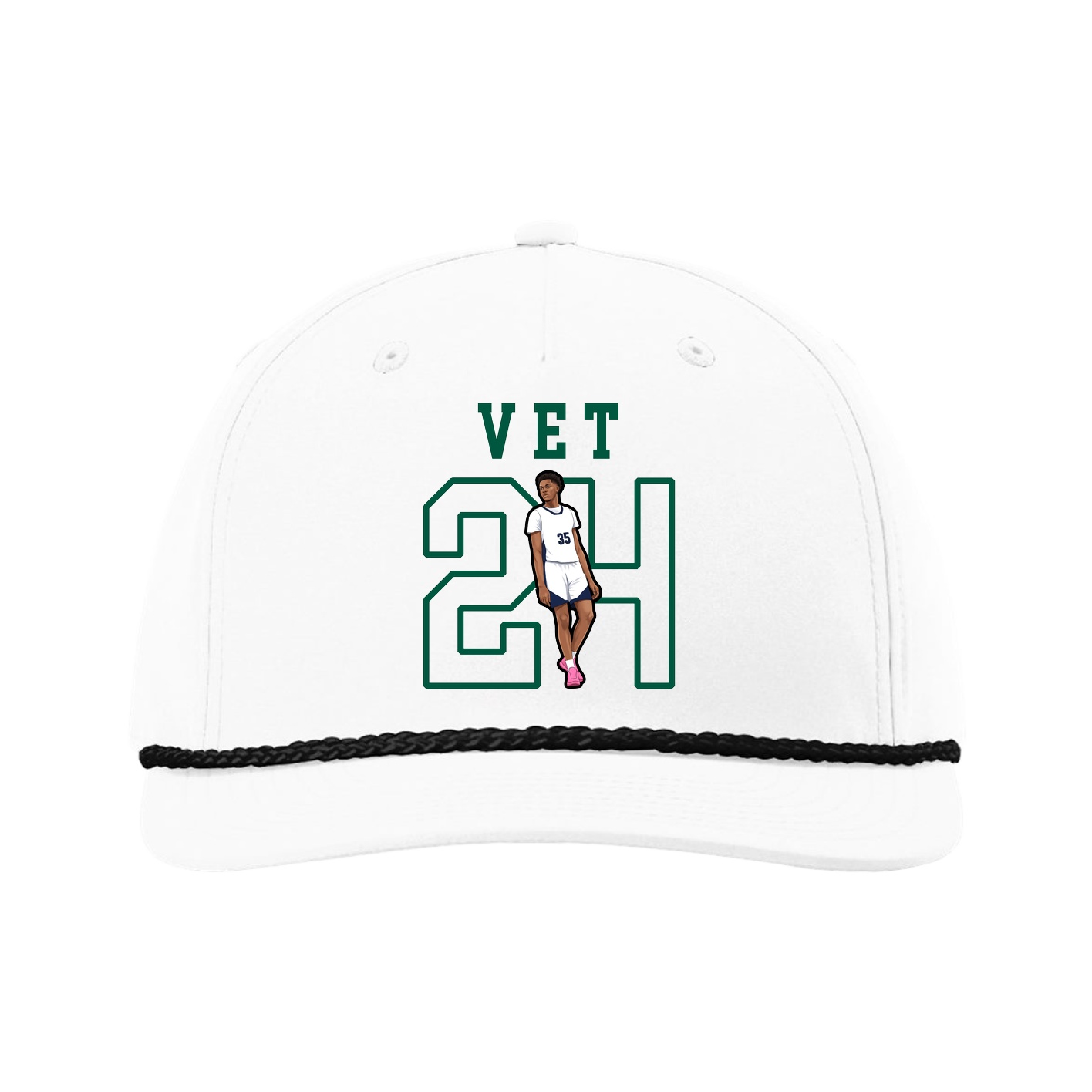 Five-Panel Classic Rope Cap — Shirsey in White