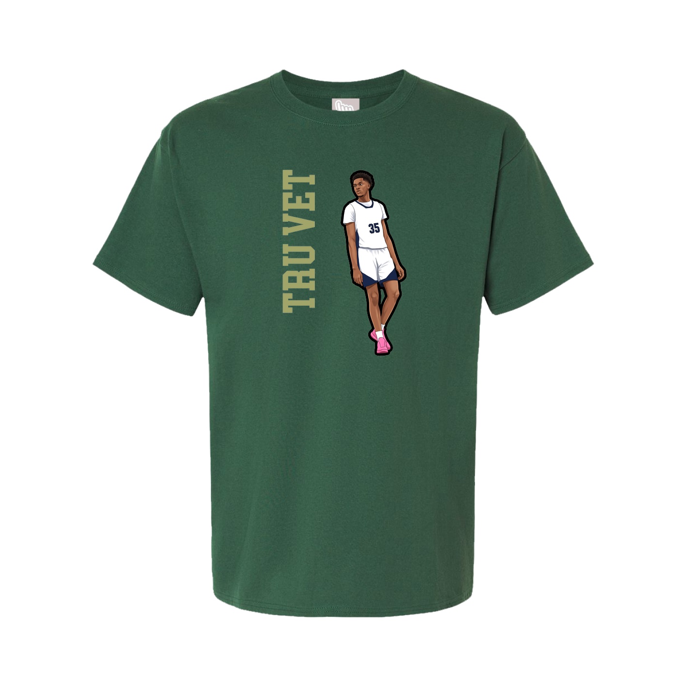 Tee — Name Vertical in Green