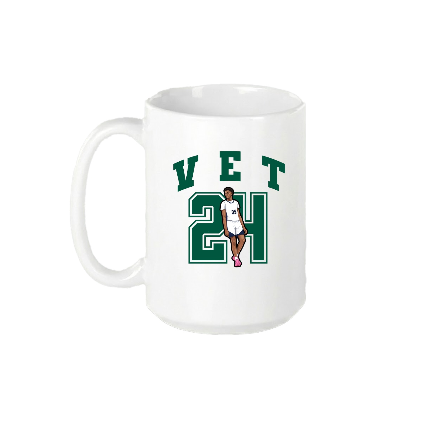 15oz Coffee Mug — Number in White
