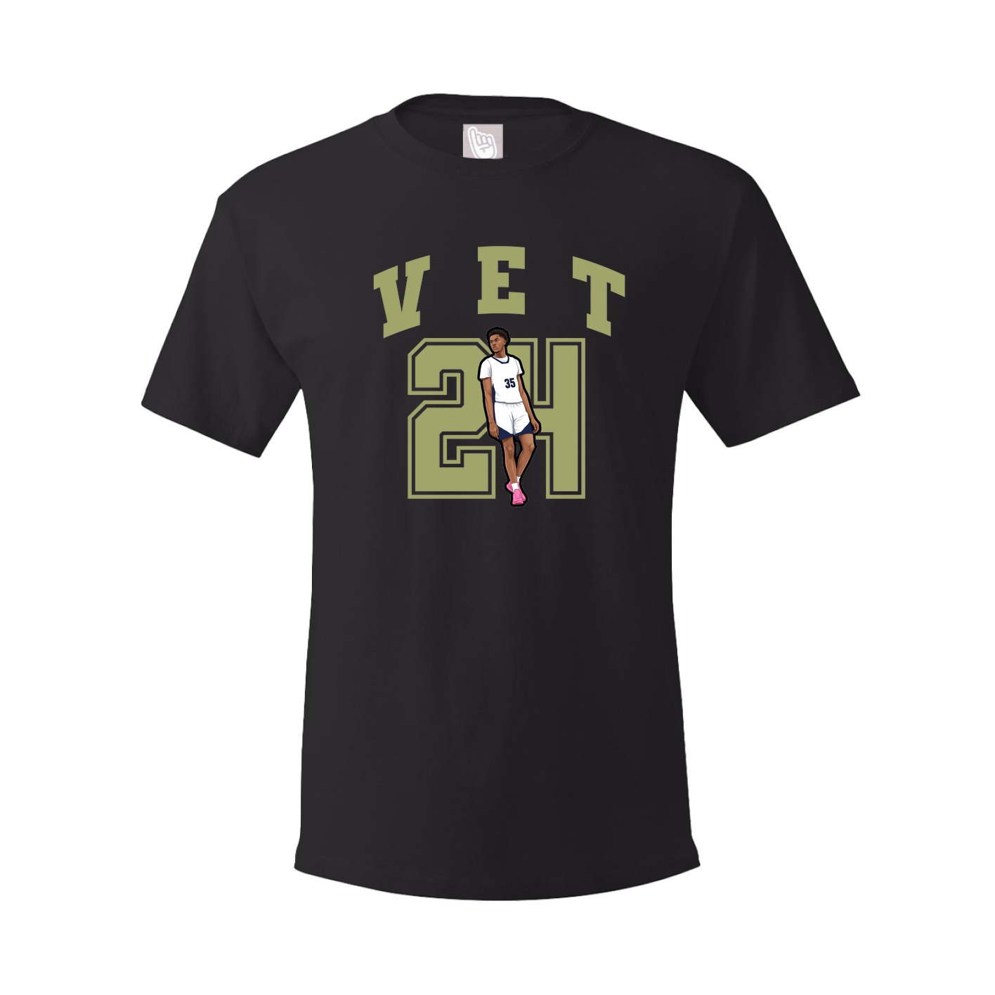 Youth Tee — Number in Black