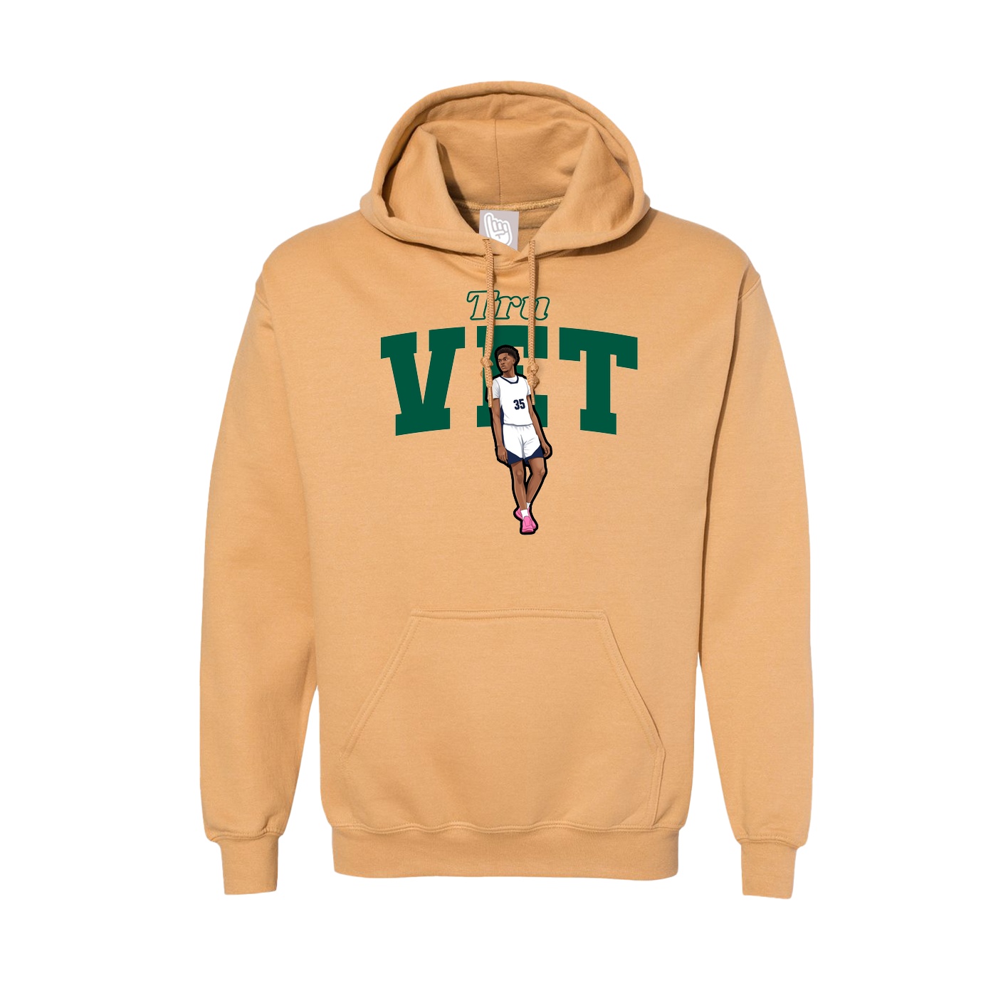 Hoodie — Name Arch in Vegas Gold
