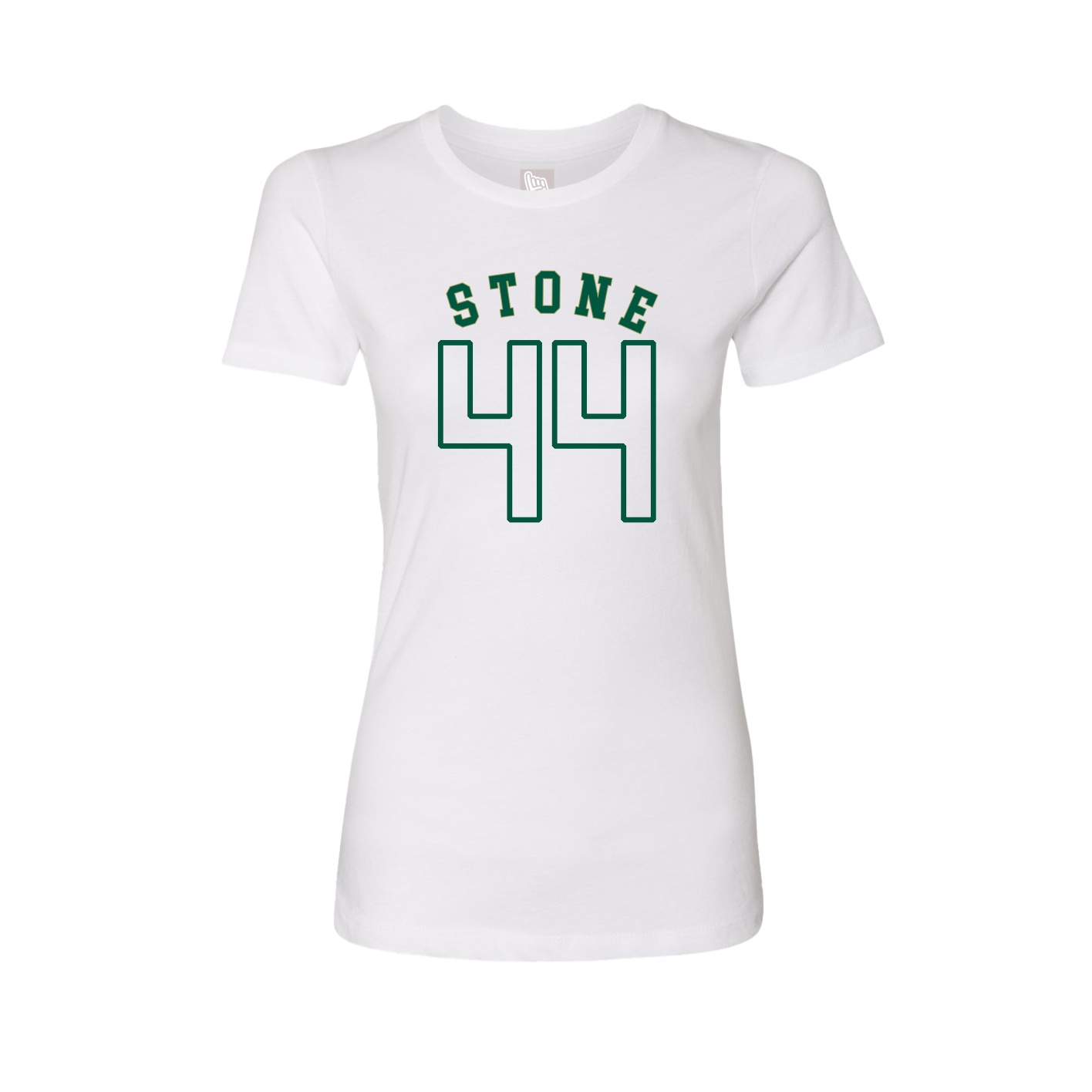 Fitted Women's Tee — Shirsey Arch in White