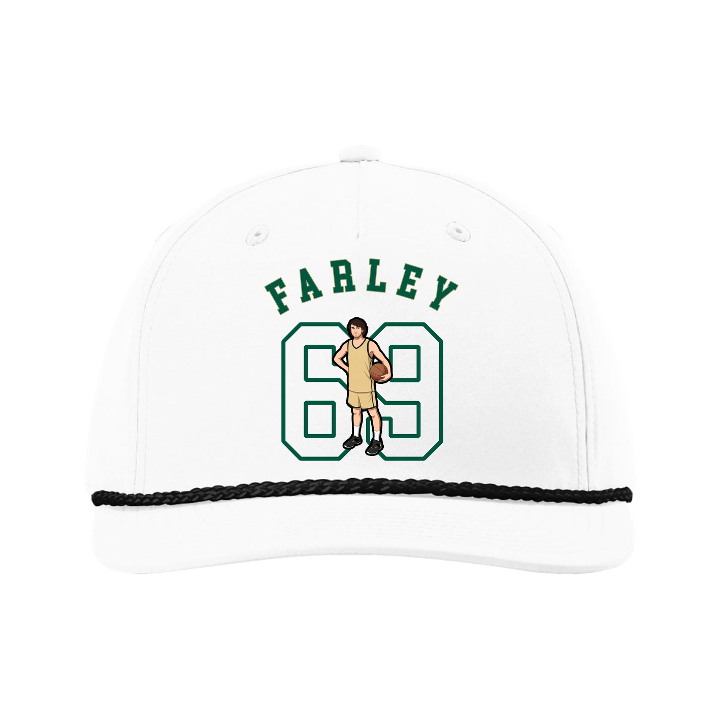 Five-Panel Classic Rope Cap — Shirsey Arch in White