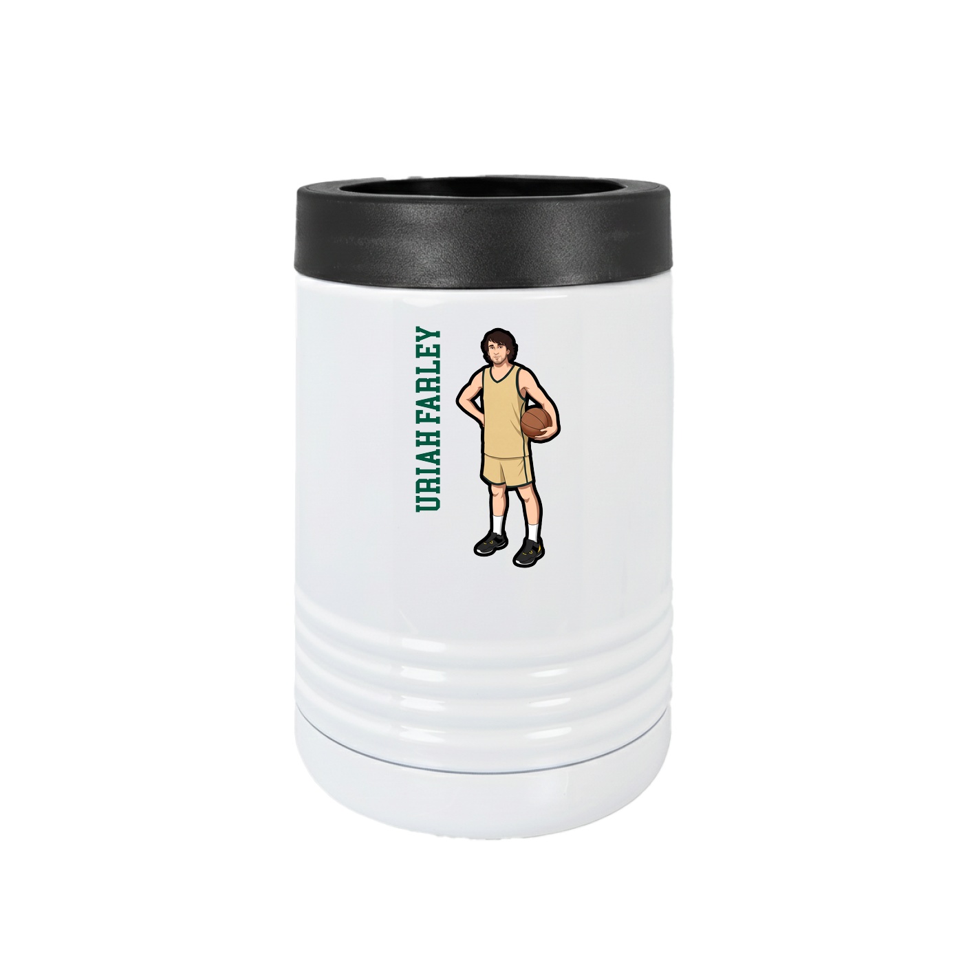Beverage Holder — Name Vertical in White