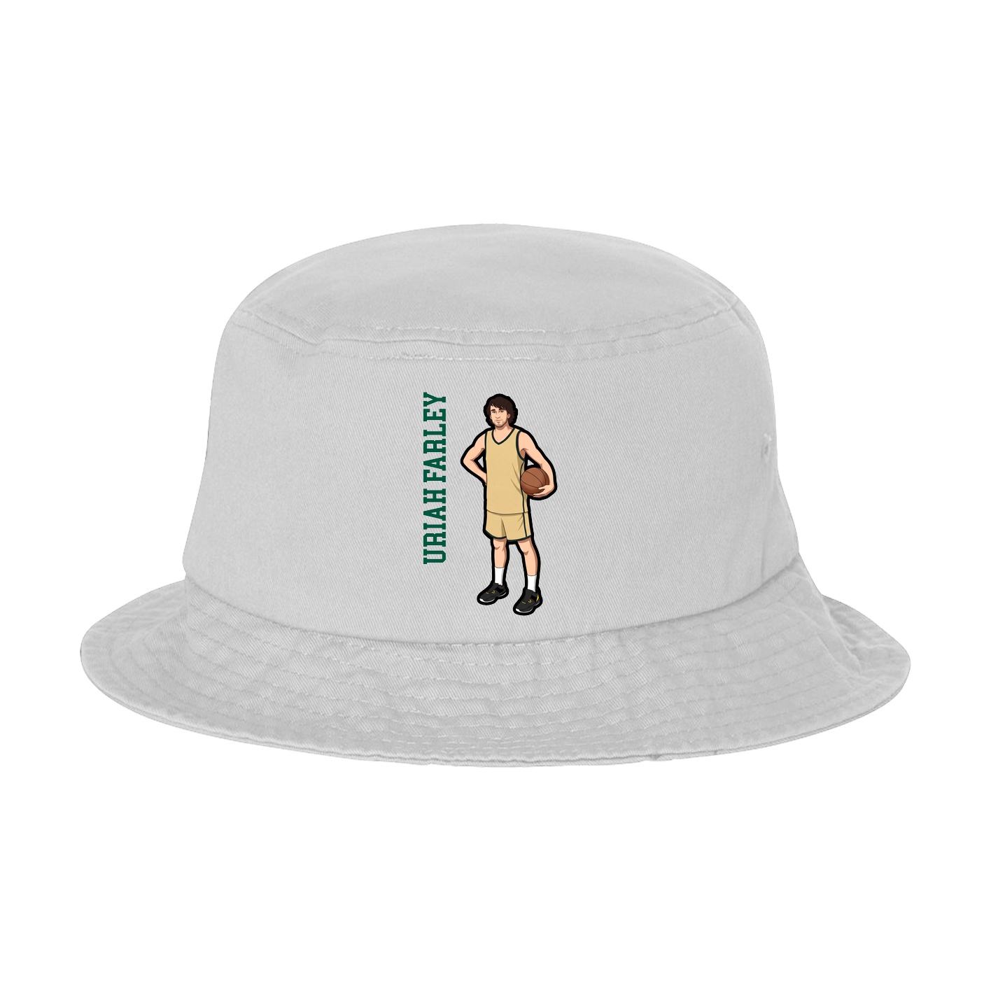 Bucket Cap — Name Vertical in White