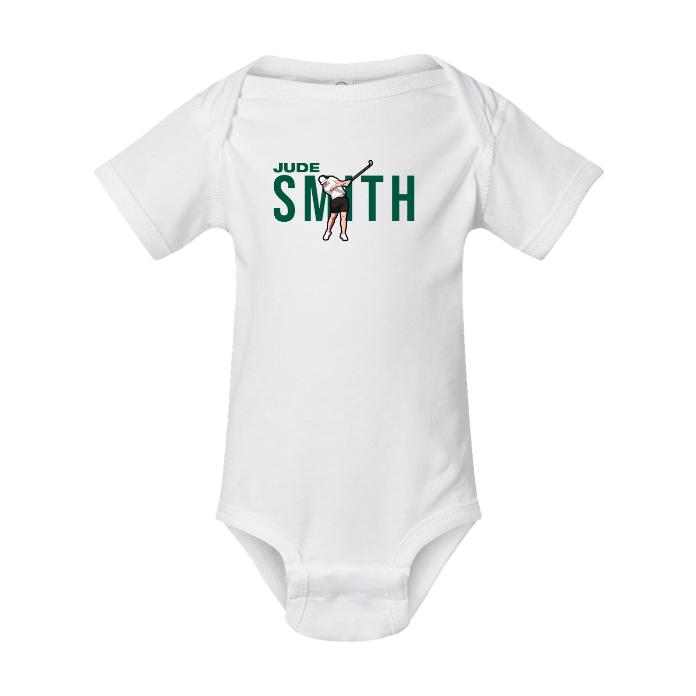 Baby Onesie — Player Name in White