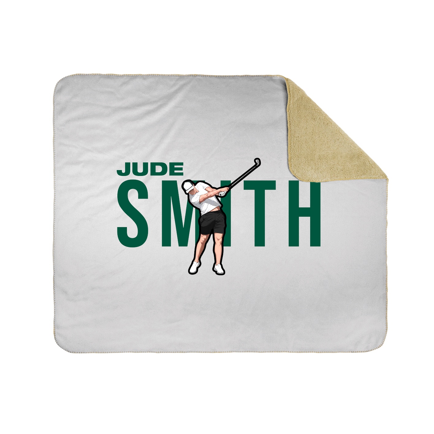 Throw Blanket — Player Name in White