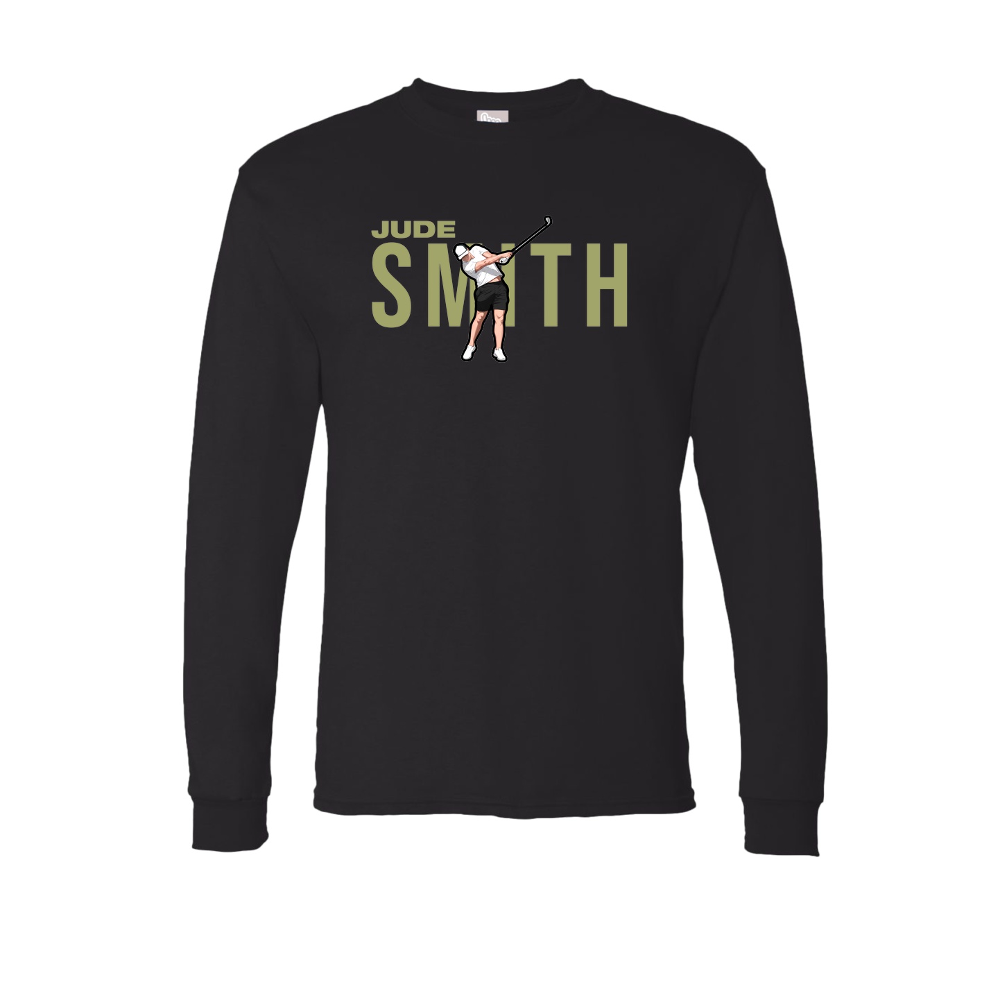 Long Sleeve Tee — Player Name in Black