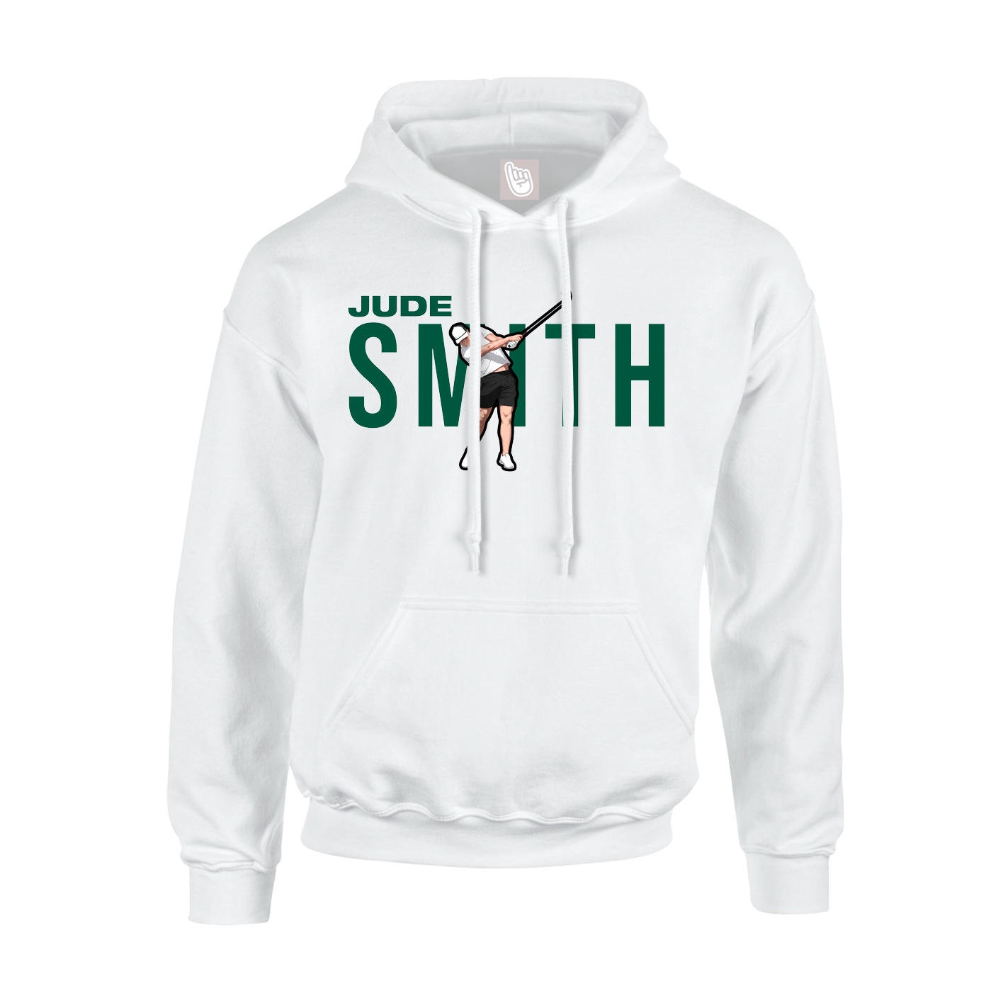 Youth Hoodie — Player Name in White