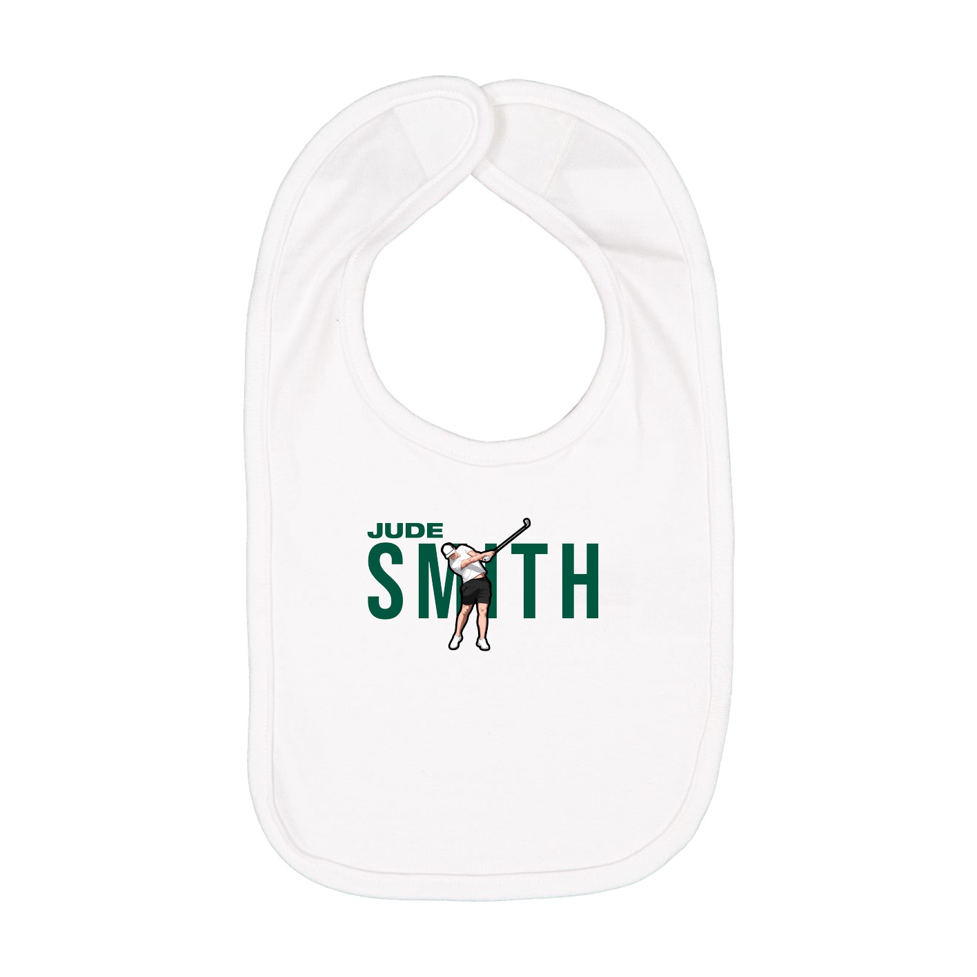 Infant Bib — Player Name in White
