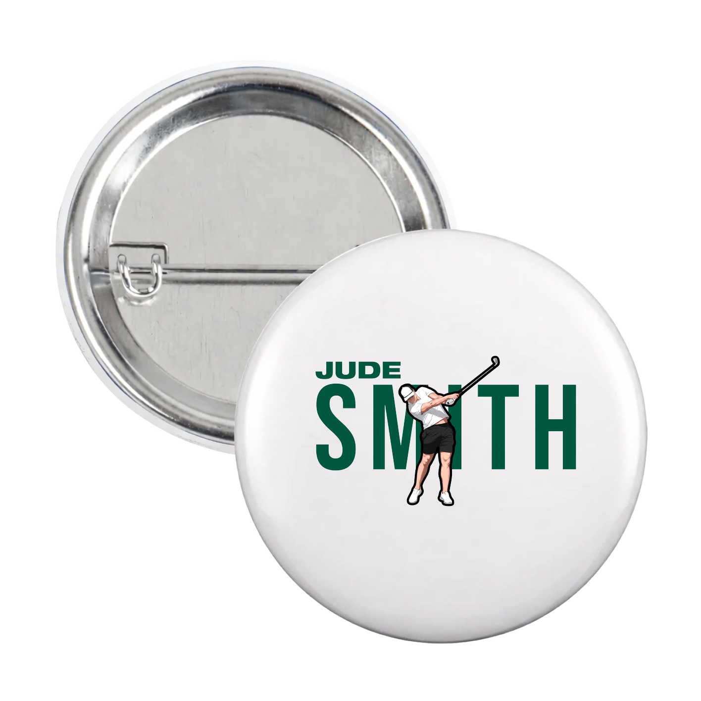 Game Day Button — Player Name in White