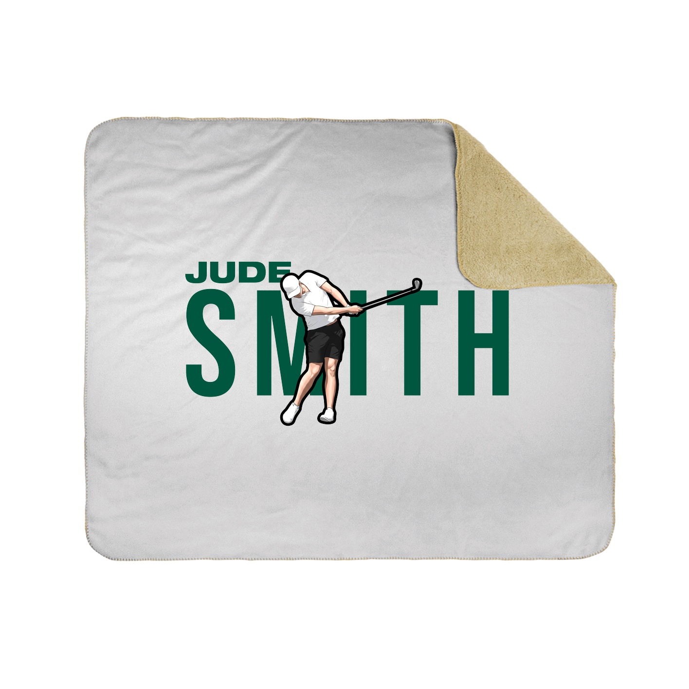 Throw Blanket — Player Name in White