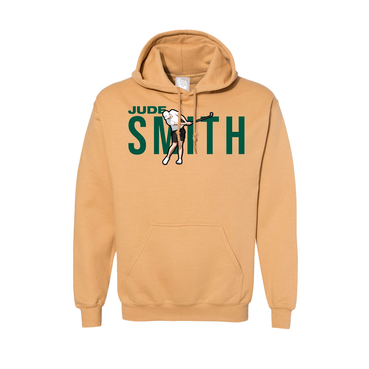 Hoodie — Player Name in Vegas Gold