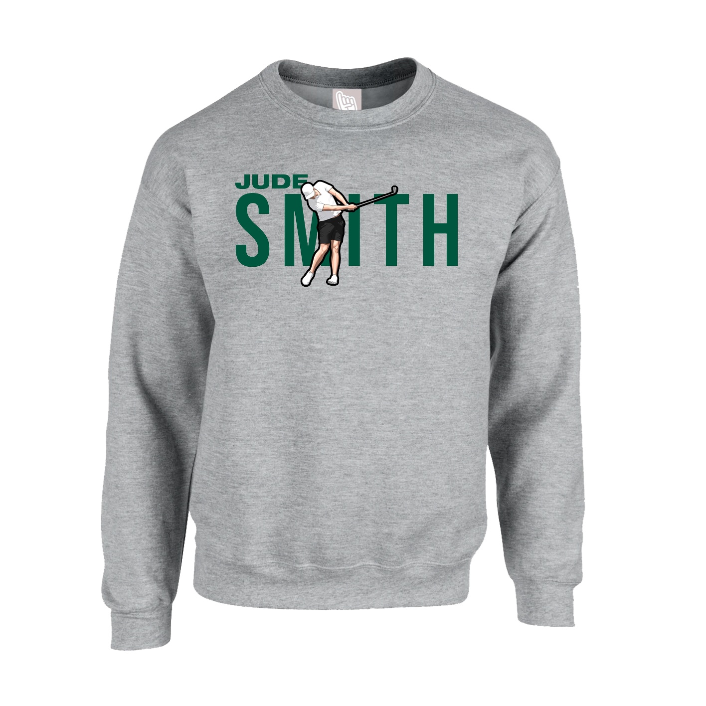 Fleece Crew — Player Name in Grey