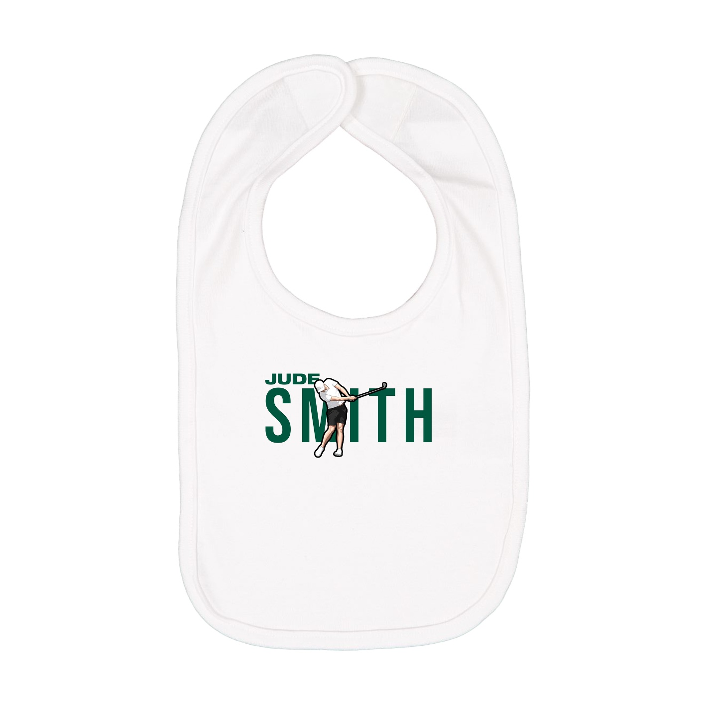 Infant Bib — Player Name in White
