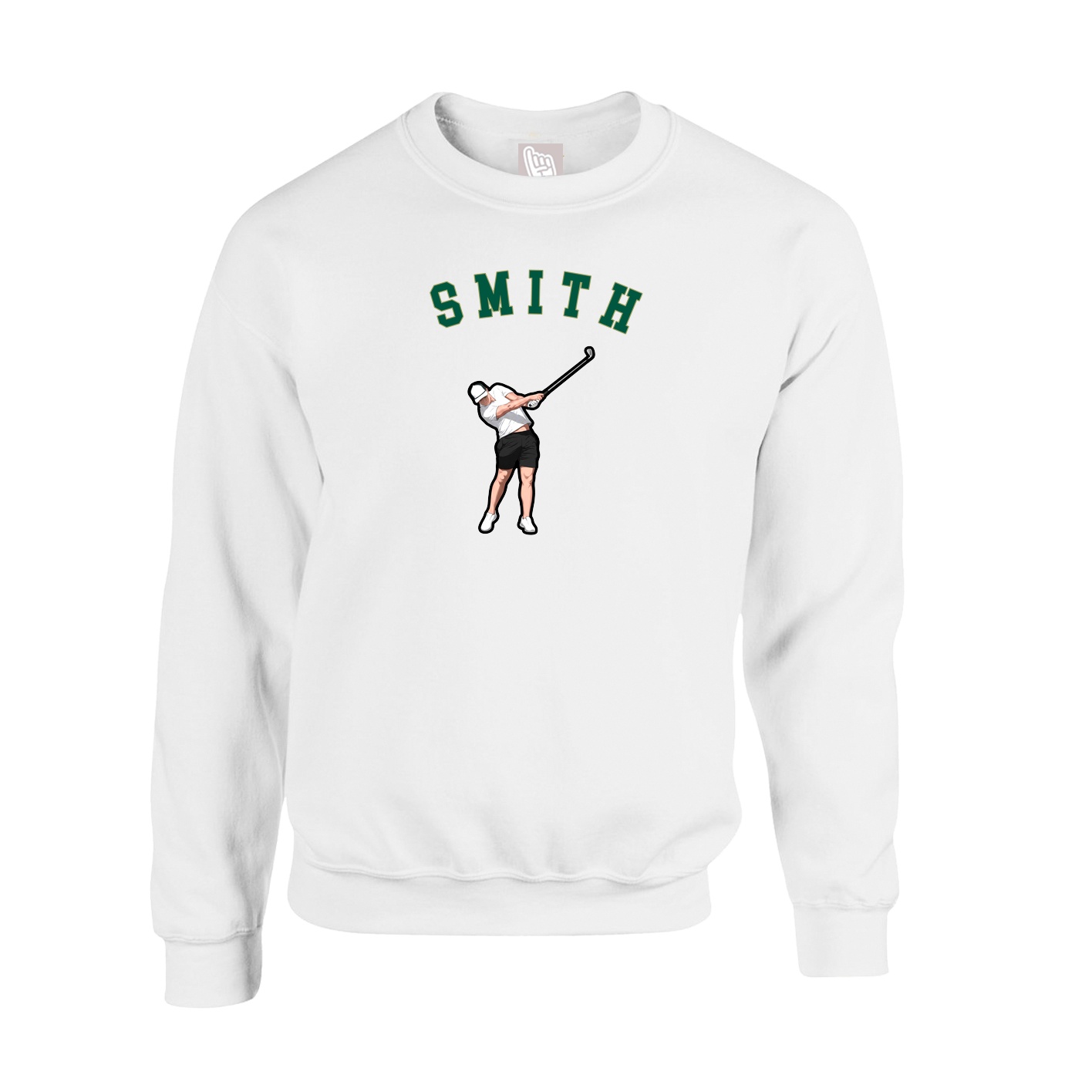 Fleece Crew — Shirsey Arch in White