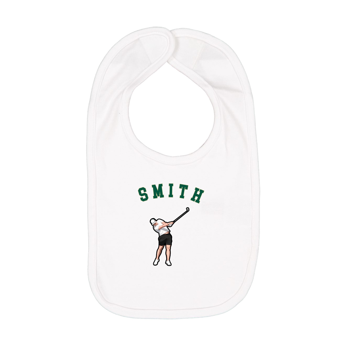 Infant Bib — Shirsey Arch in White