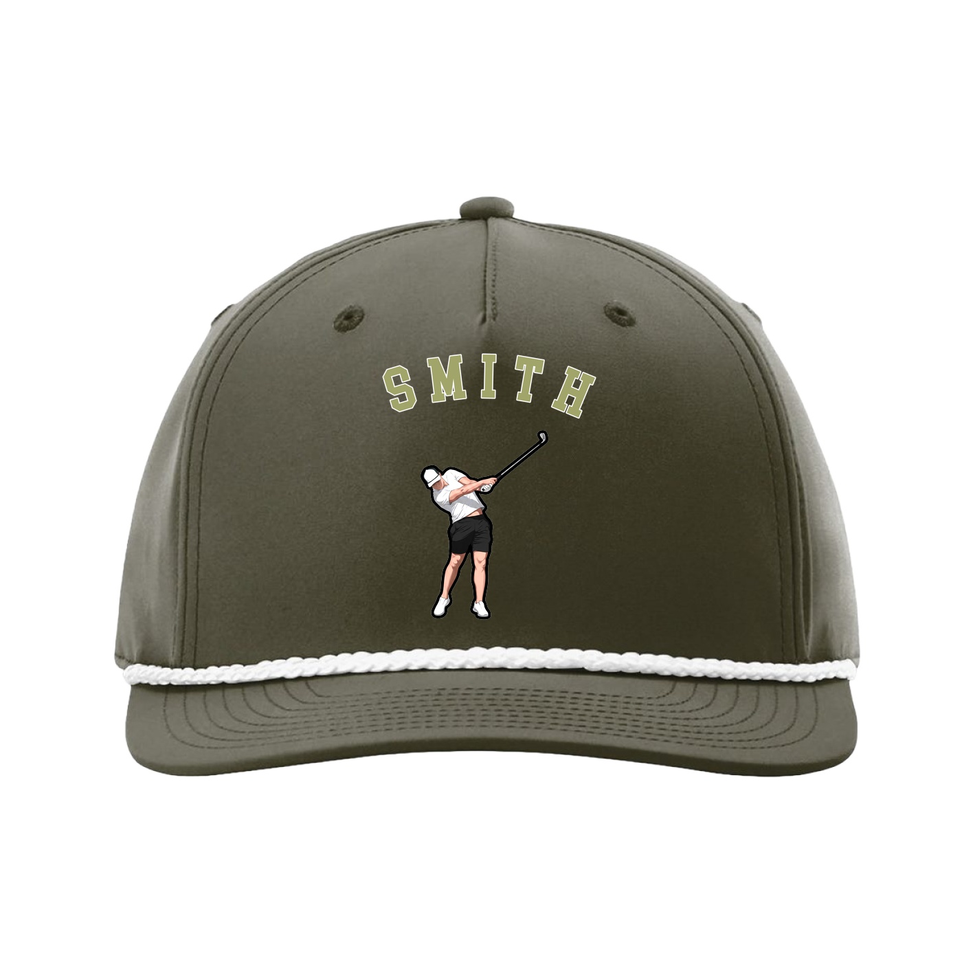Five-Panel Classic Rope Cap — Shirsey Arch in Green