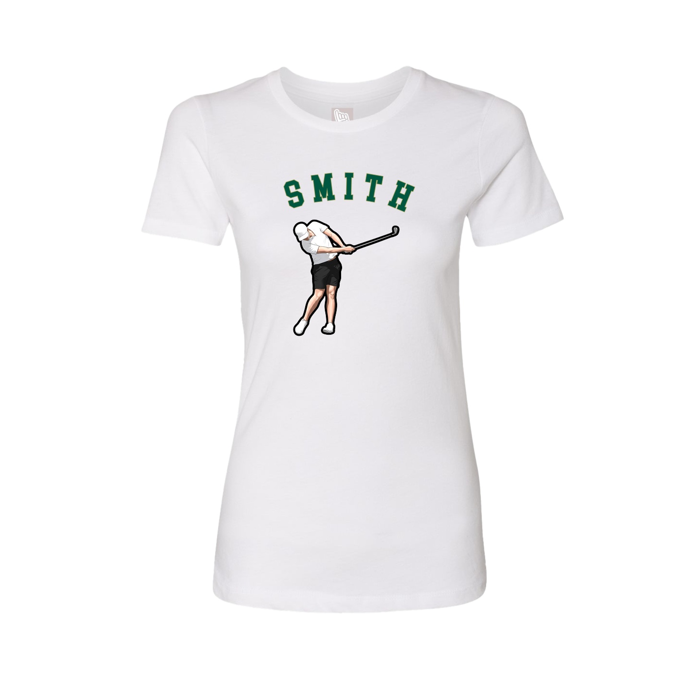 Fitted Women's Tee — Shirsey Arch in White