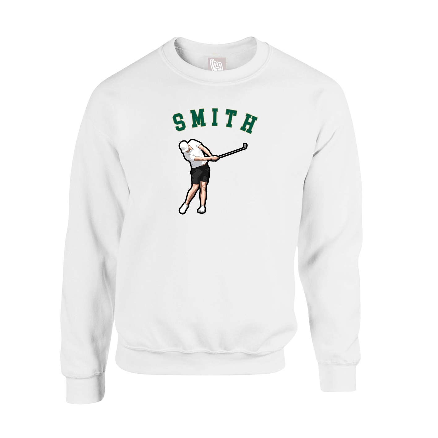 Fleece Crew — Shirsey Arch in White