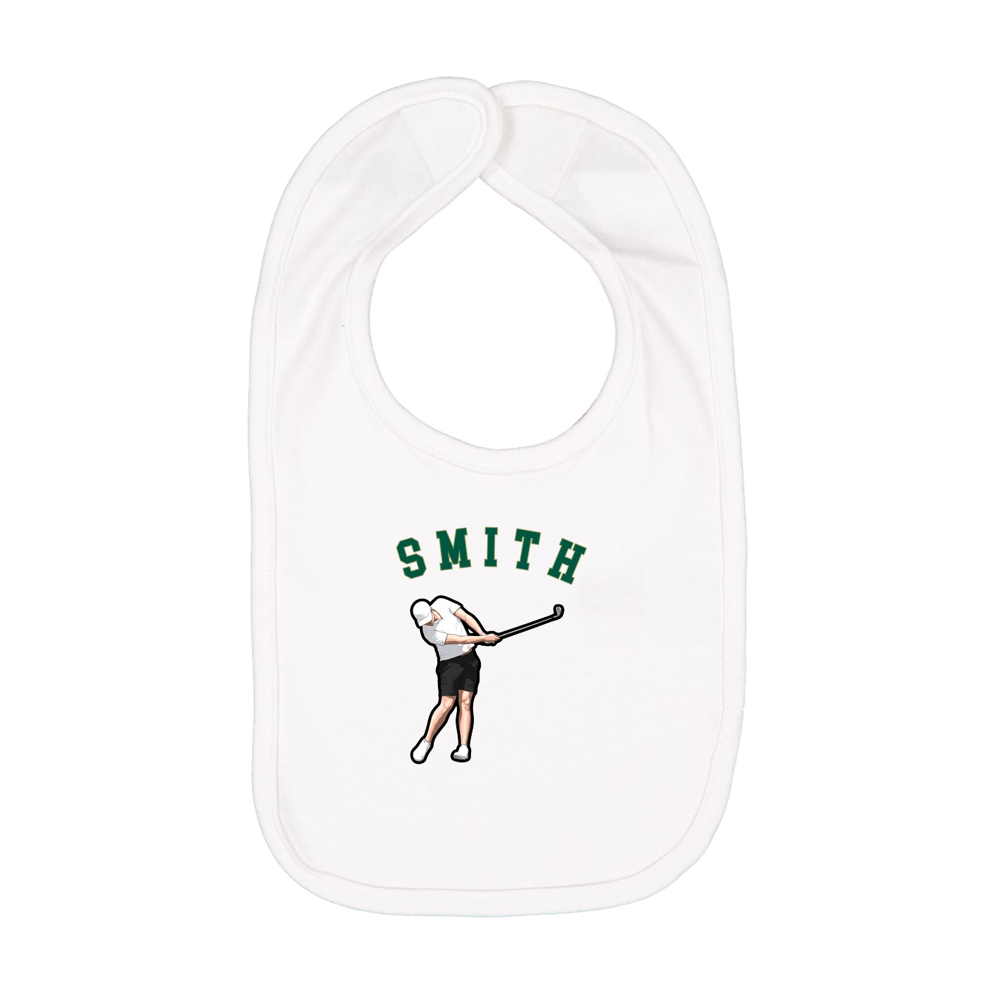 Infant Bib — Shirsey Arch in White