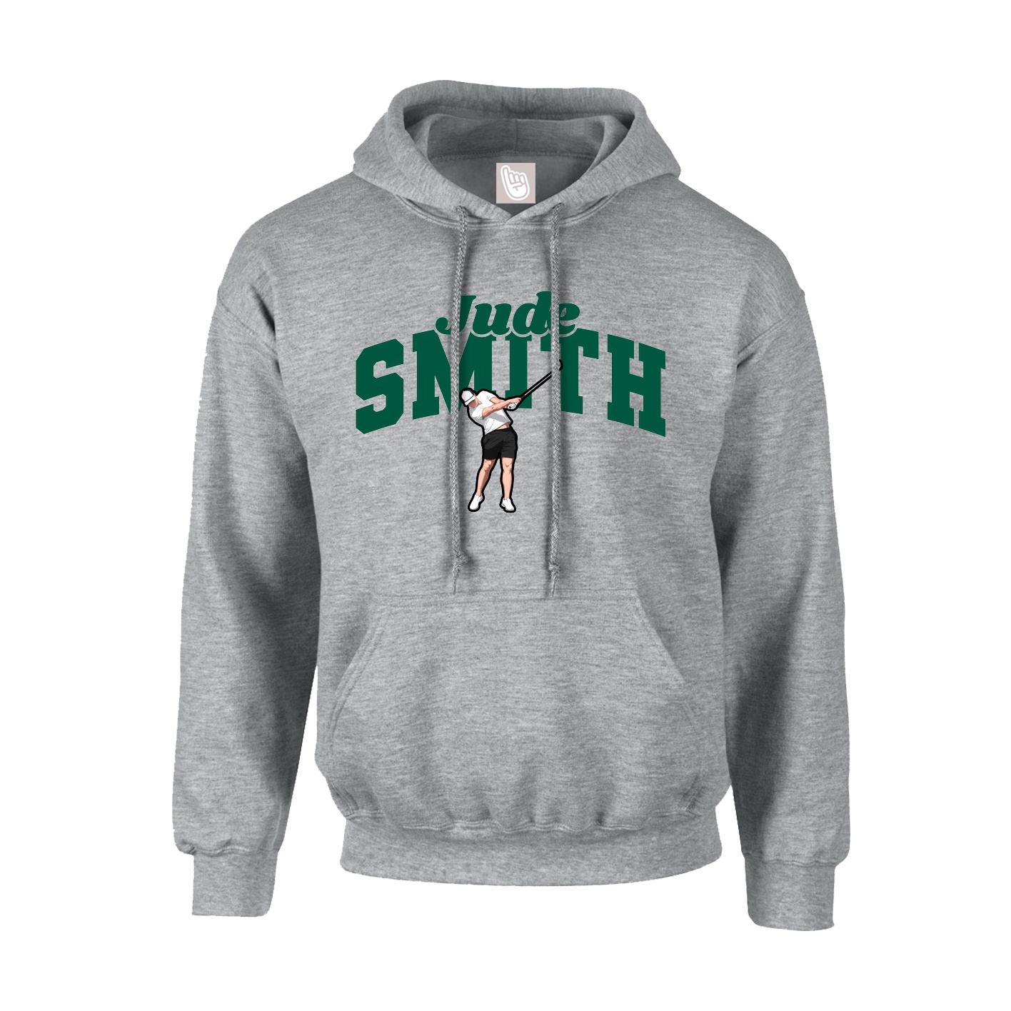 Youth Hoodie — Signature Arch in Grey
