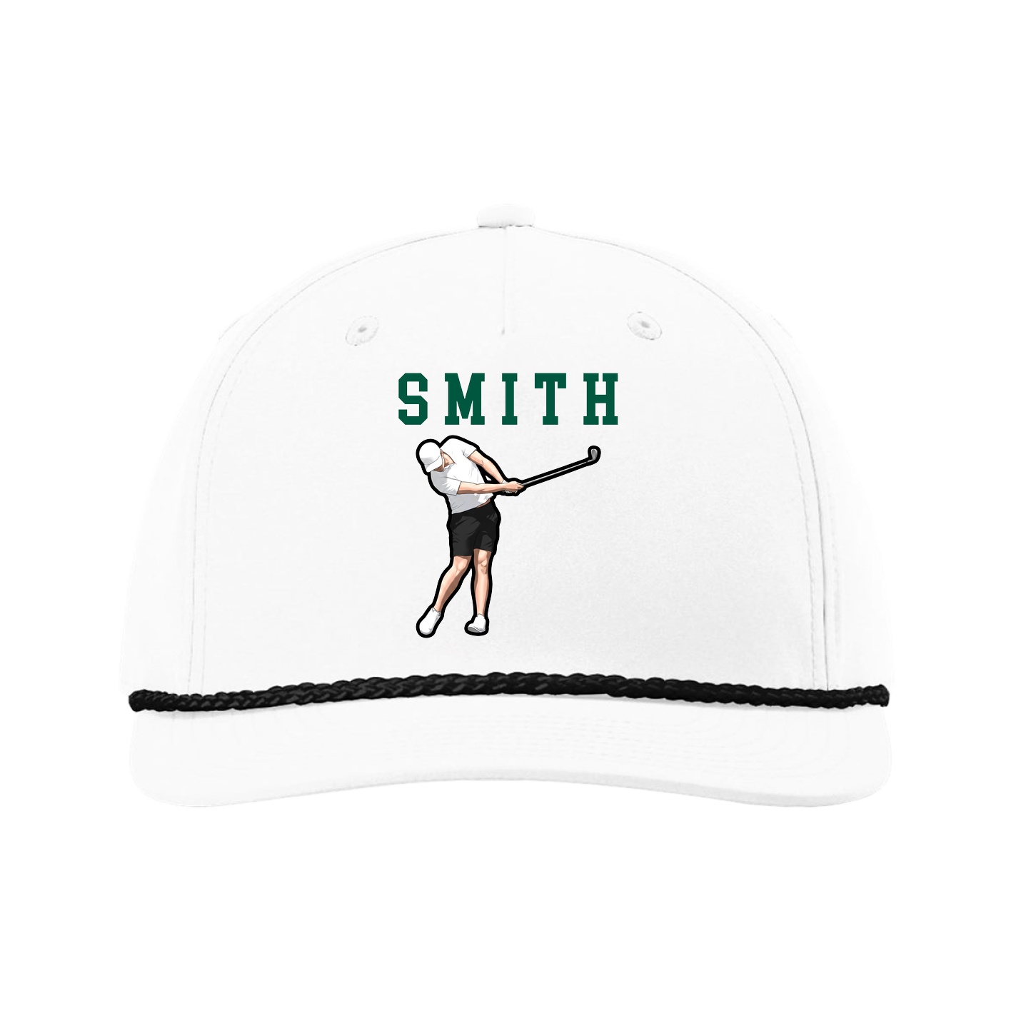 Five-Panel Classic Rope Cap — Shirsey in White