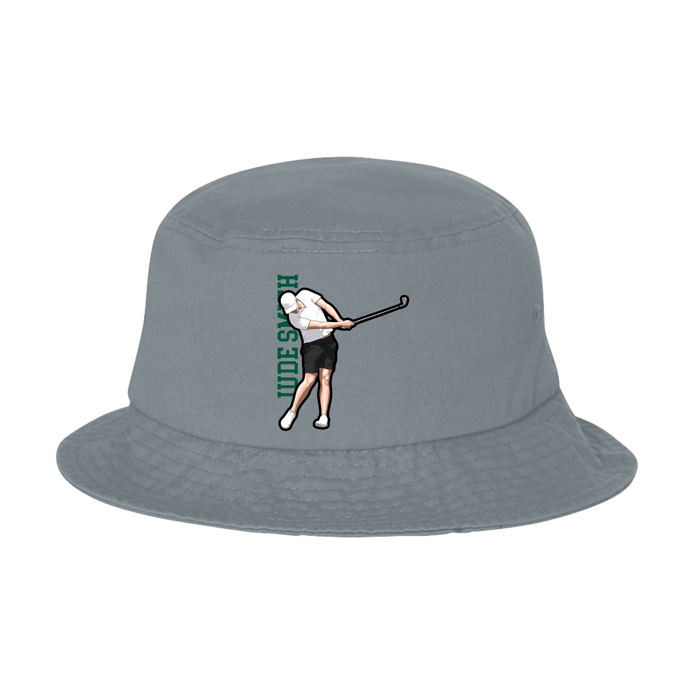 Bucket Cap — Name Vertical in Grey