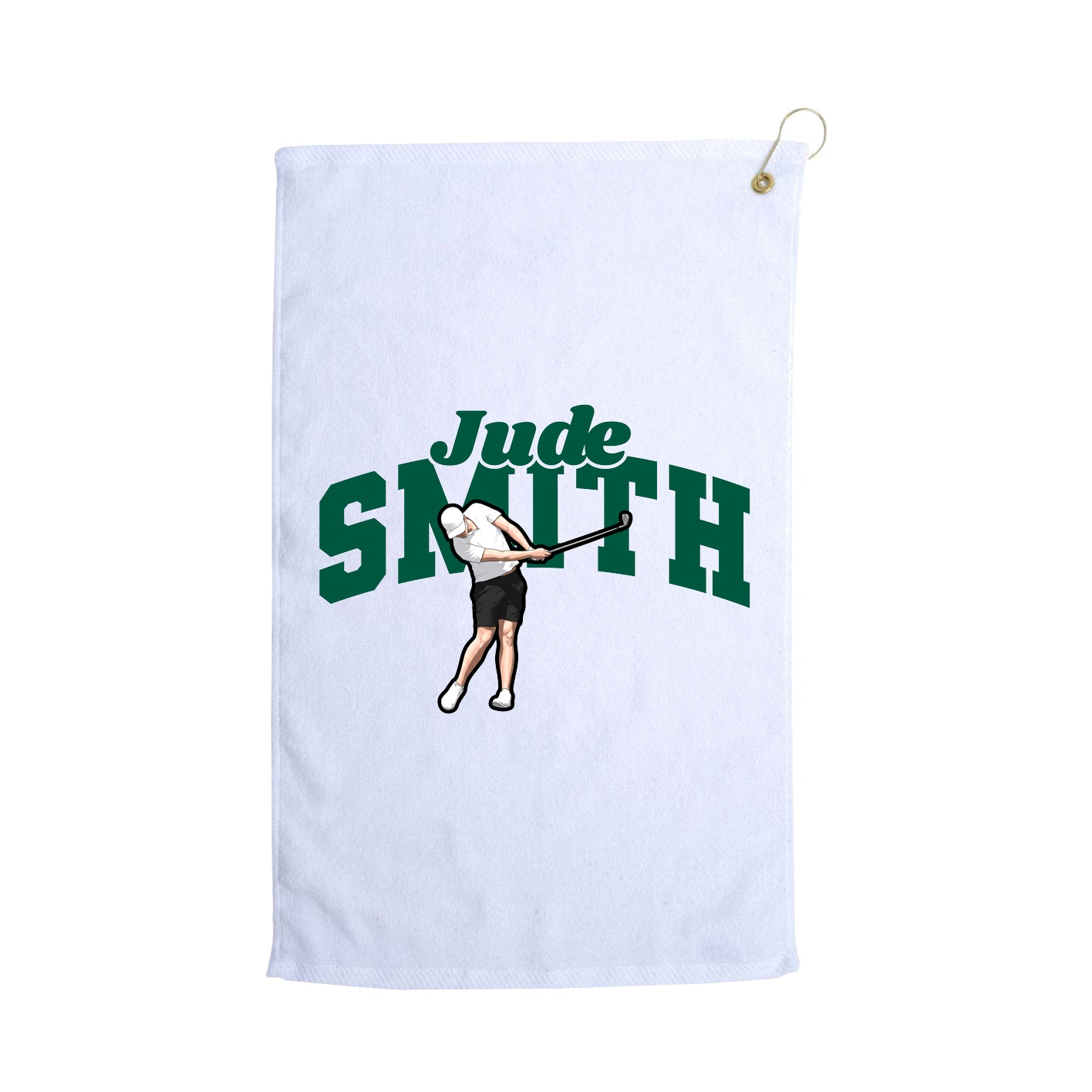 Golf Towel — Signature Arch in White