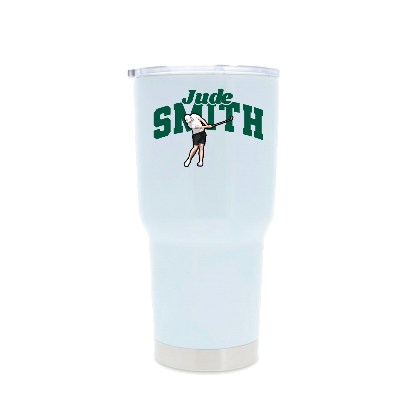 30oz Stainless Steel Tumbler — Signature Arch in White