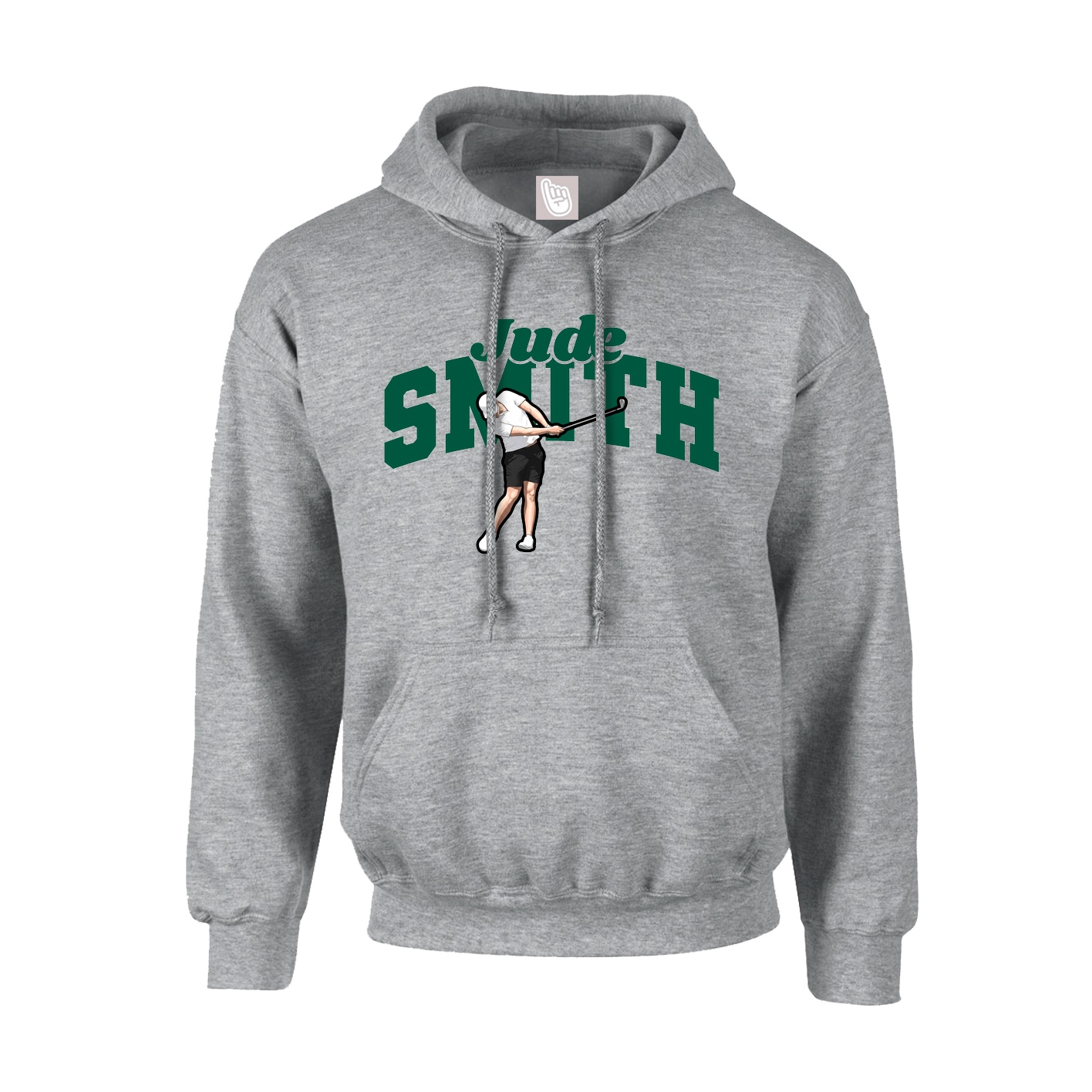 Youth Hoodie — Signature Arch in Grey