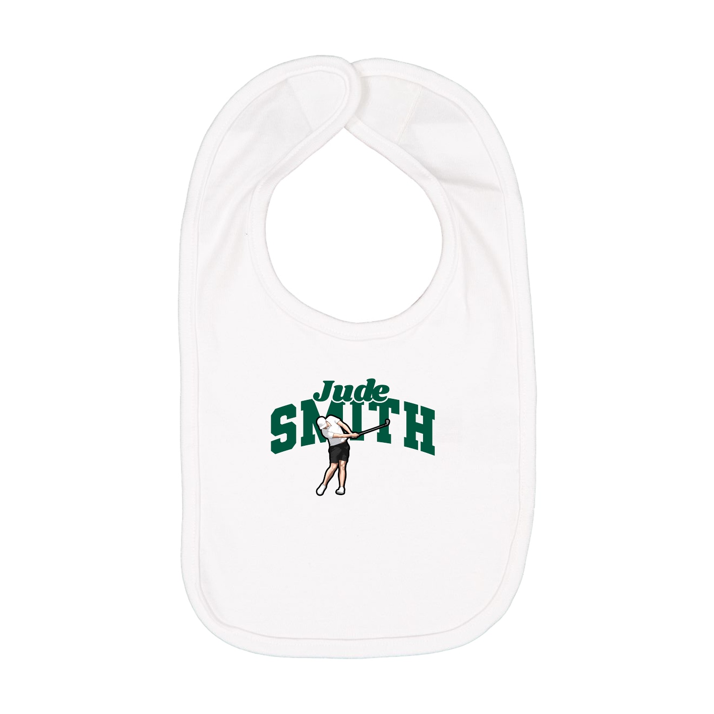 Infant Bib — Signature Arch in White