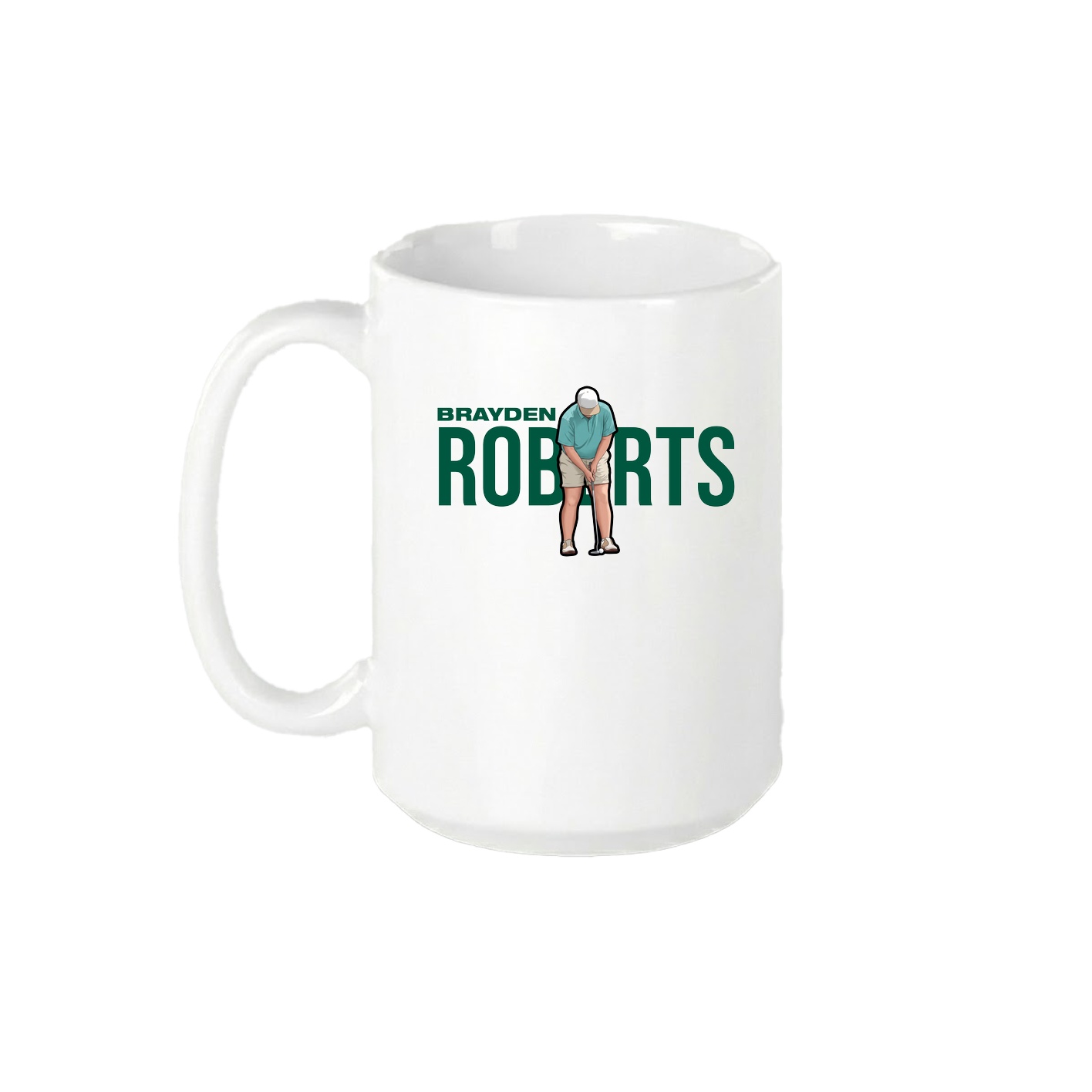 15oz Coffee Mug — Player Name in White