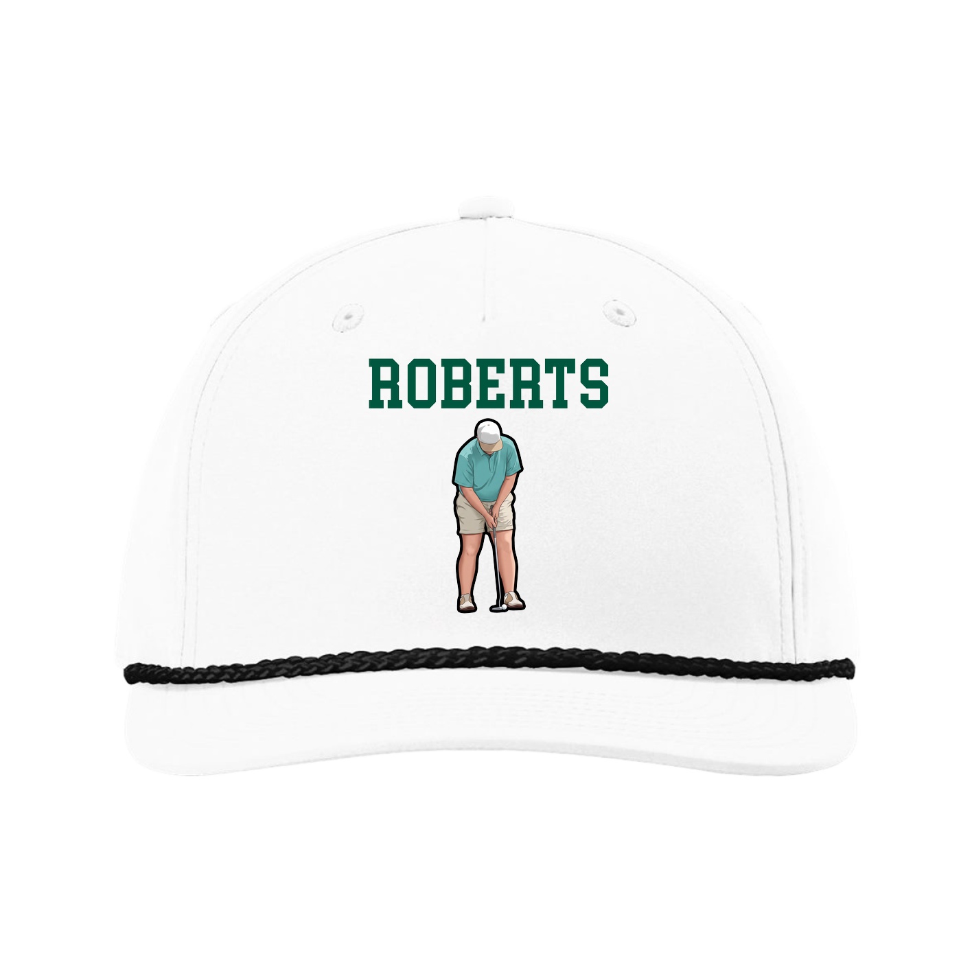 Five-Panel Classic Rope Cap — Shirsey in White
