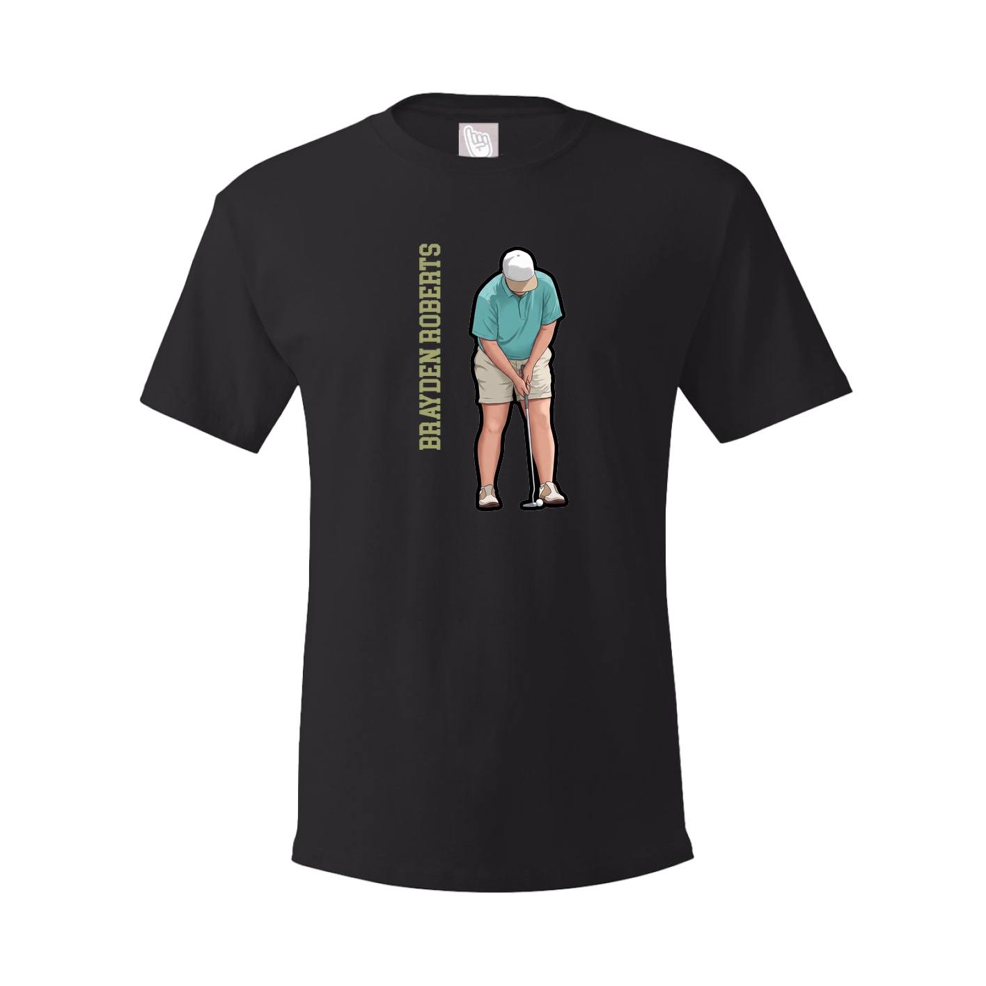 Tee — Name Vertical in Black
