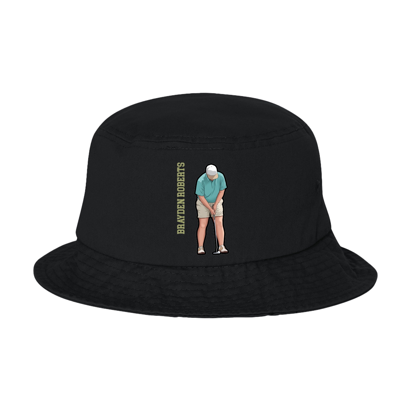 Bucket Cap — Name Vertical in Black