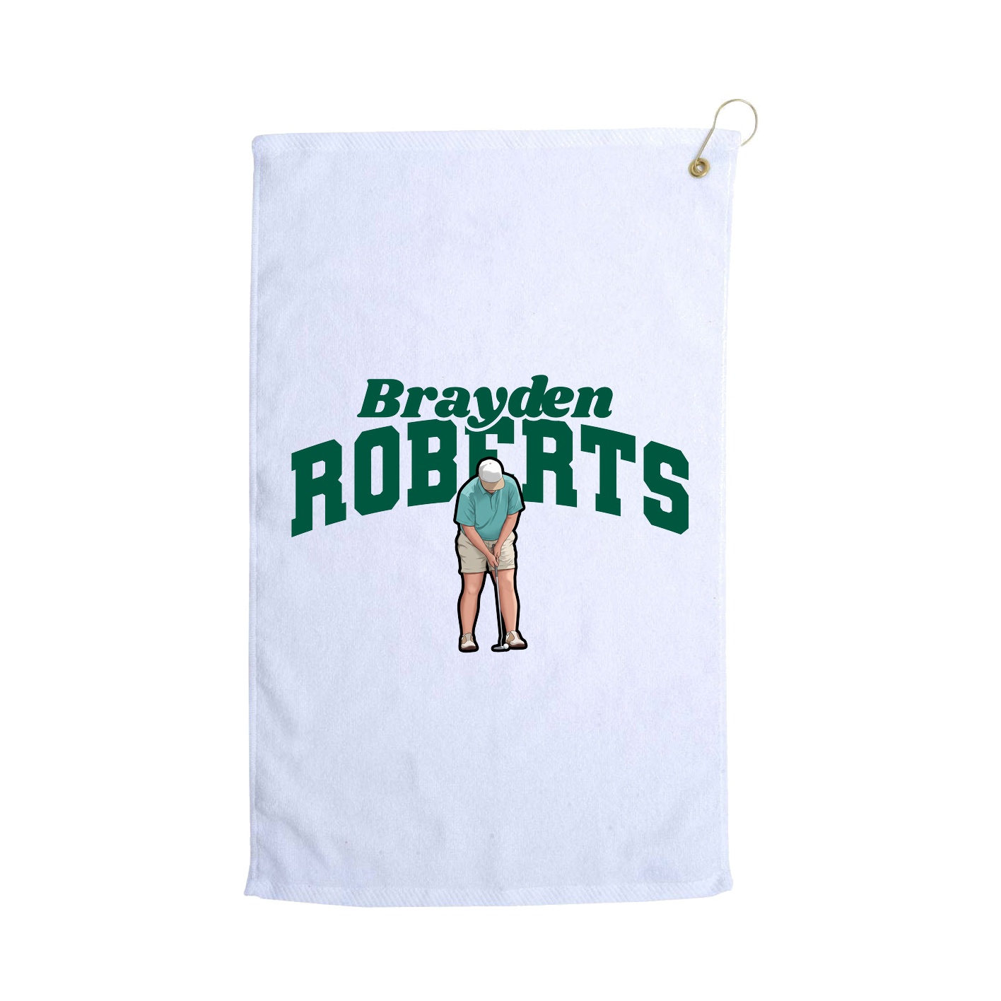 Golf Towel — Signature Arch in White
