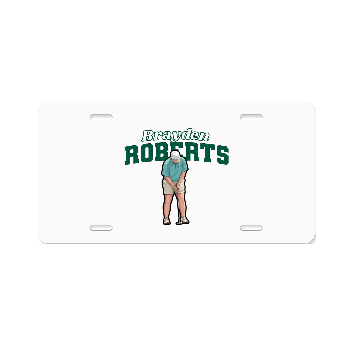License Plate — Name Arch in Classic