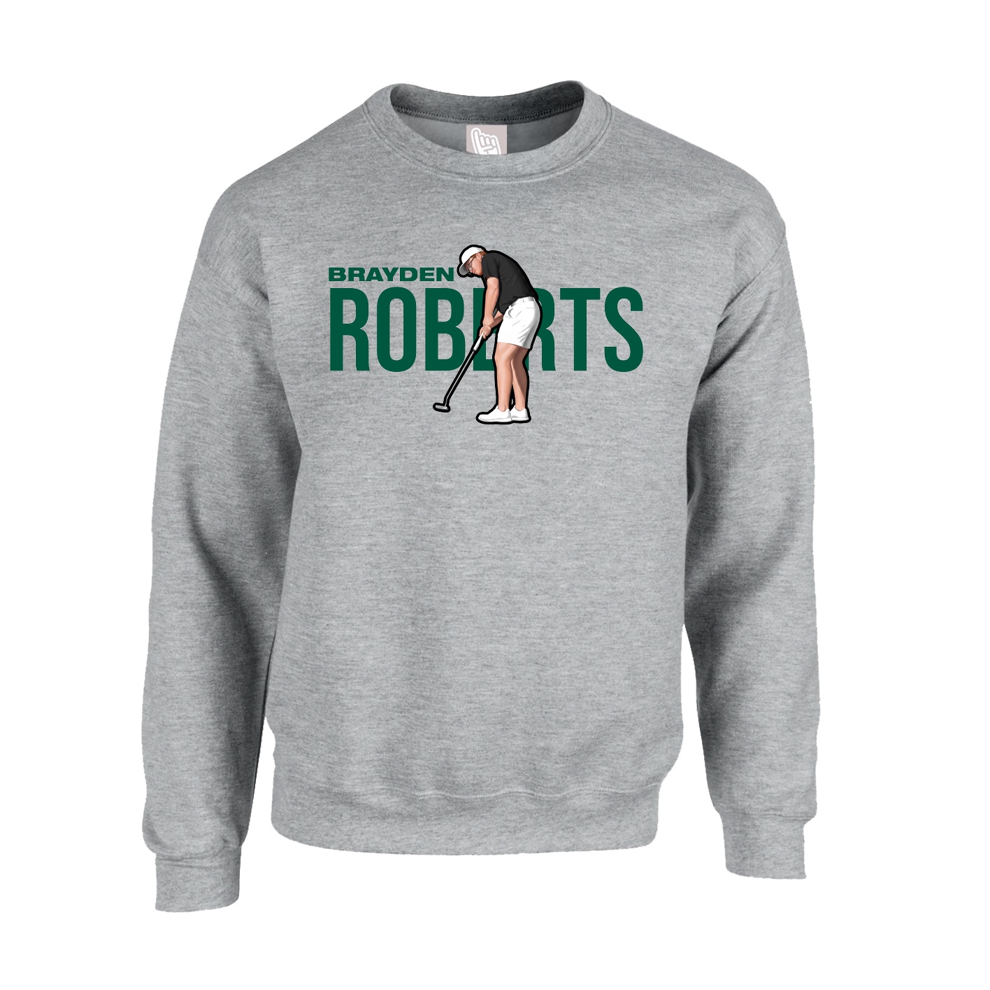 Fleece Crew — Player Name in Grey