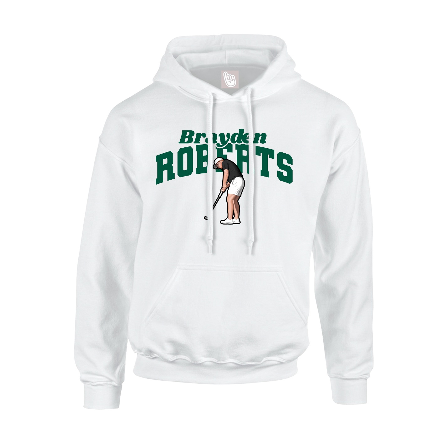 Youth Hoodie — Signature Arch in White