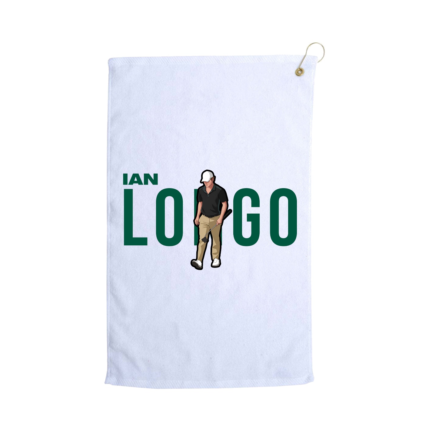 Golf Towel — Player Name in White